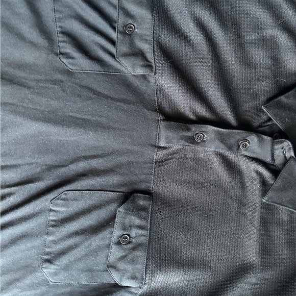 idletime shirt Men’s Large Black Collared Button Up Polo Pockets NWOT - Picture 11 of 12